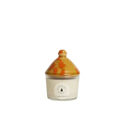 Carola Fra I Trulli Brown Trullino Candle With Oak Wood Scented Soy Wax Candle In Brown