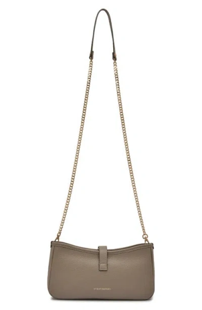 Strathberry Kite Leather Wallet On A Chain In Gold