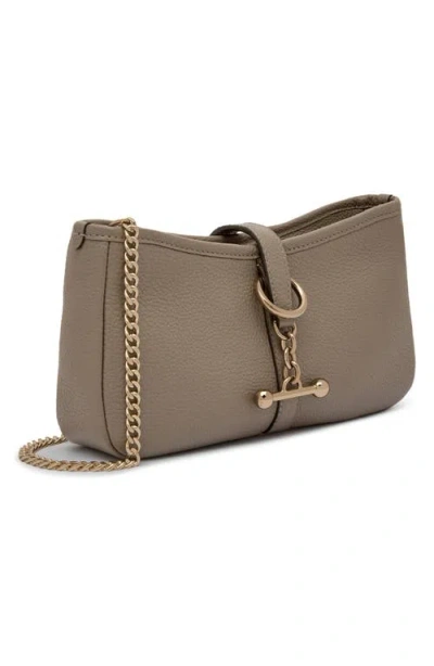 Strathberry Kite Leather Wallet On A Chain In Gold