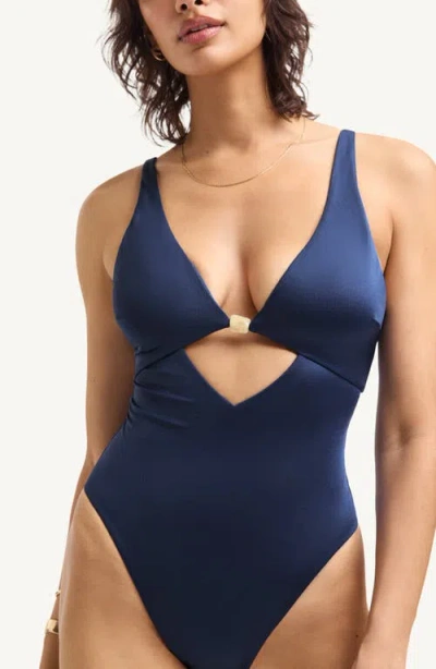 Vitamin A ® Terra Cutout One-piece Swimsuit In Blue