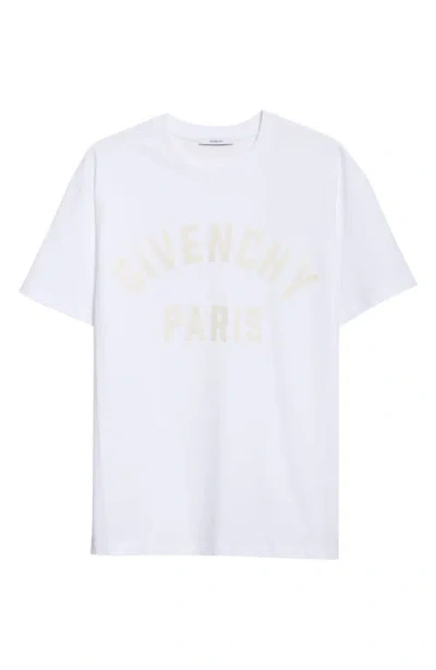 Givenchy White T-shirt With Maxi Logo On The Front In Cotton Man