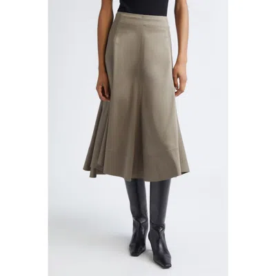 Proenza Schouler Janan Cotton Stretch Sateen Midi Skirt In Neutral