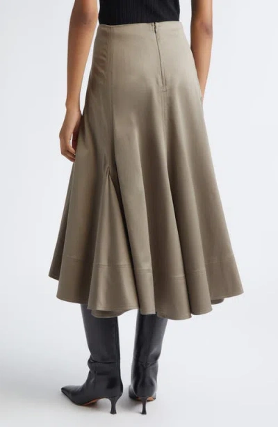 Proenza Schouler Janan Cotton Stretch Sateen Midi Skirt In Neutral