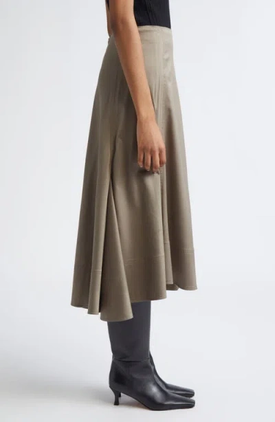 Proenza Schouler Janan Cotton Stretch Sateen Midi Skirt In Neutral