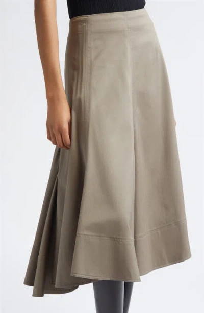 Proenza Schouler Janan Cotton Stretch Sateen Midi Skirt In Neutral