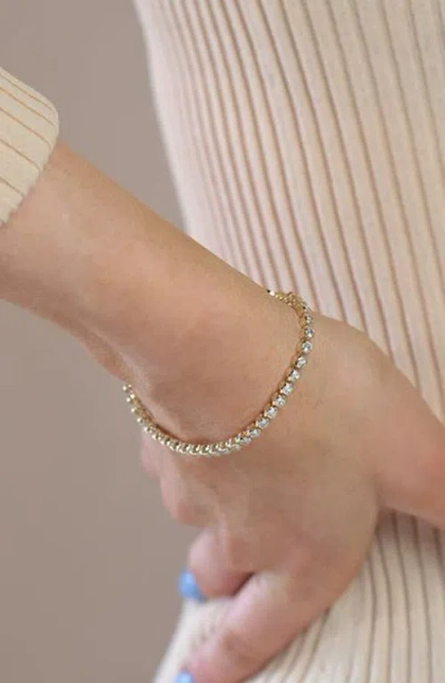 The Sis Kiss The Meg Tennis Bracelet In Gold