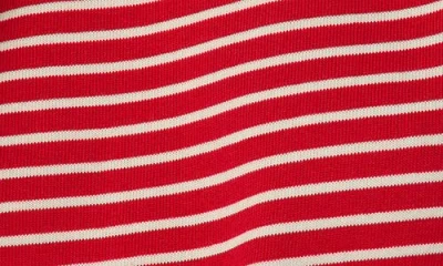 Joe's Jeans Stripe Long Sleeve Cotton T-shirt In Red