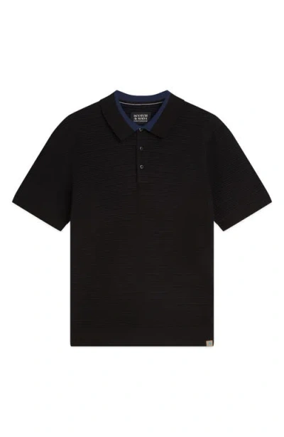 Scotch & Soda Structured Cotton Polo In Multi