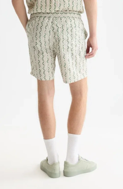 Scotch & Soda Print Swim Trunks In Multi