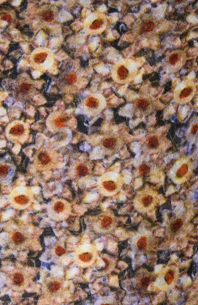 Isabel Marant Harmony Floral Long Sleeve Minidress In Brown