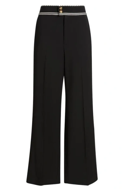 Frame The Prim Slim Palazzo Trouser Pants In Multi