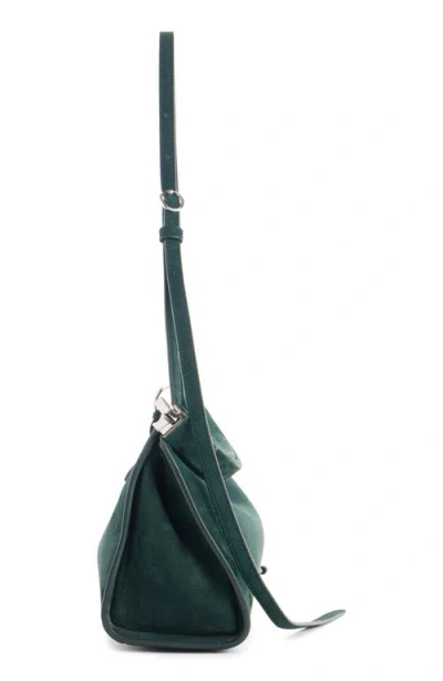 Alaïa Medium Le Click East/west Nubuck Shoulder Bag In Green