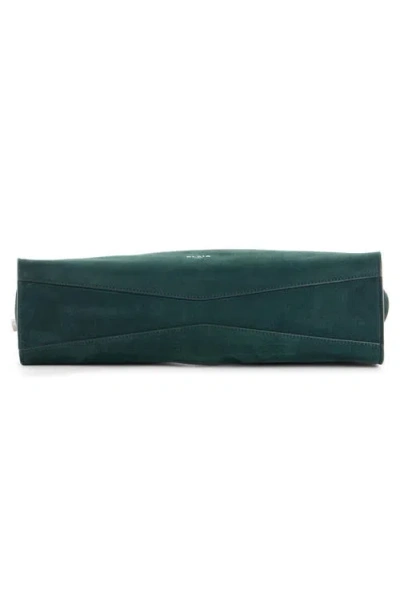 Alaïa Medium Le Click East/west Nubuck Shoulder Bag In Green
