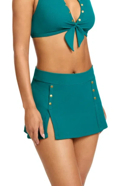 Robin Piccone Amy Swim Skirt Bottoms In Green
