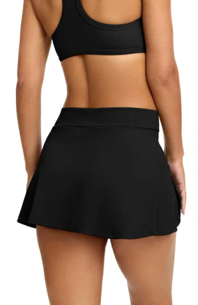 Robin Piccone Amy Swim Skirt Bottoms In Black