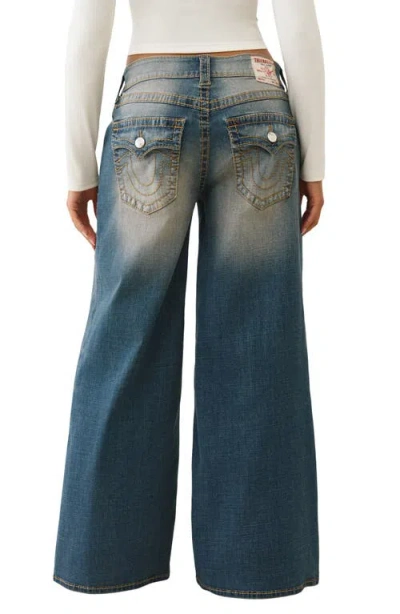 True Religion Jessie Wide Leg Jeans In Blue