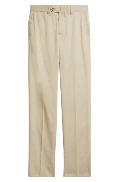Berle Charleston Flat Front Khakis In Red