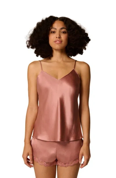 Simone Perele Love Me Lace Trim Silk Blend Shorts In Multi