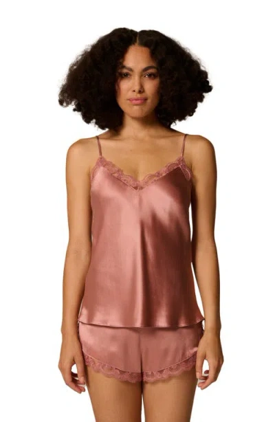 Simone Perele Love Me Lace Trim Silk Blend Camisole In Multi