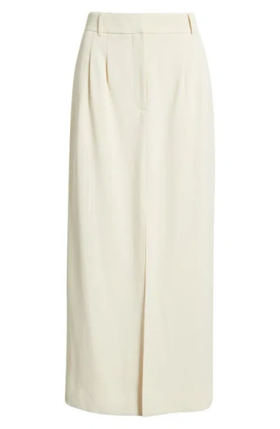 French Connection Harry Suiting Slit Maxi Skirt In Neutral