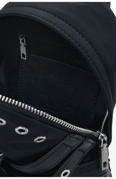 Desigual Mini Nylon Backpack In Black