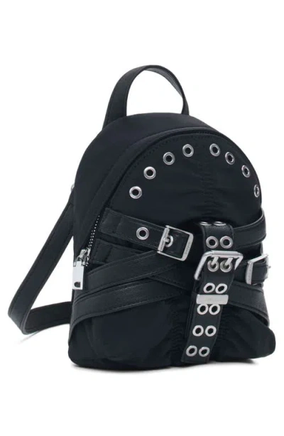 Desigual Mini Nylon Backpack In Black