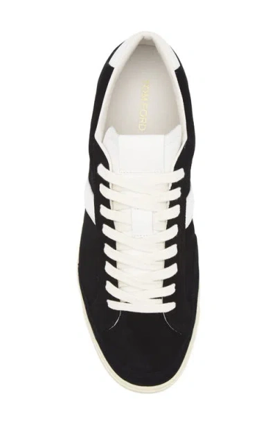 Tom Ford Blake Sneakers Suede Upper Contrast Stripe Rubber Sole In Multi