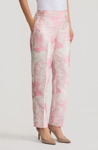 Kasper Flat Front Slim Pants In Pink