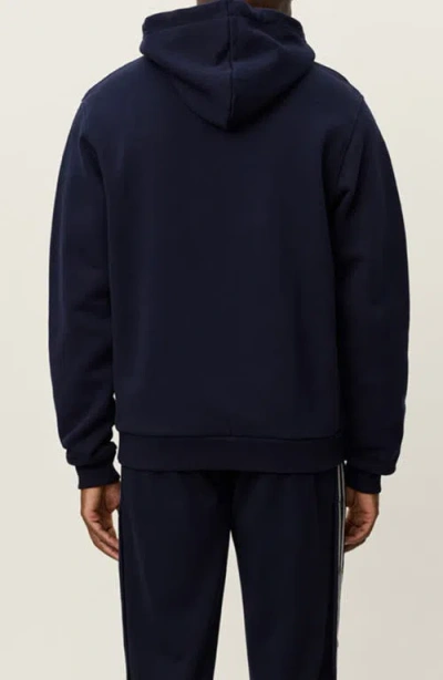 Les Deux Brady Logo Patch Hoodie In Blue