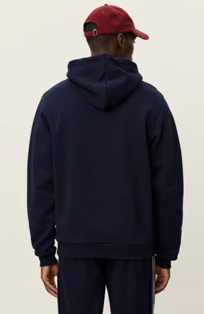 Les Deux Brady Logo Patch Hoodie In Blue