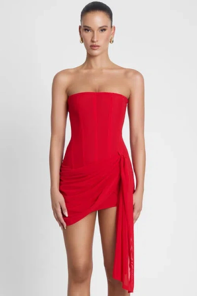 Leau Mira Mesh Corset Dress In Multi