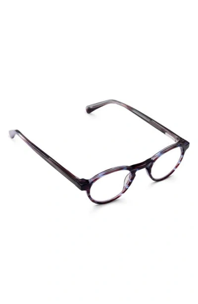 Eyebobs Board Stiff 43mm Round Blue Light Blocking Glasses In Black