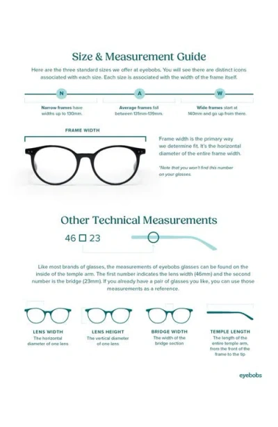 Eyebobs Board Stiff 43mm Round Blue Light Blocking Glasses In Black