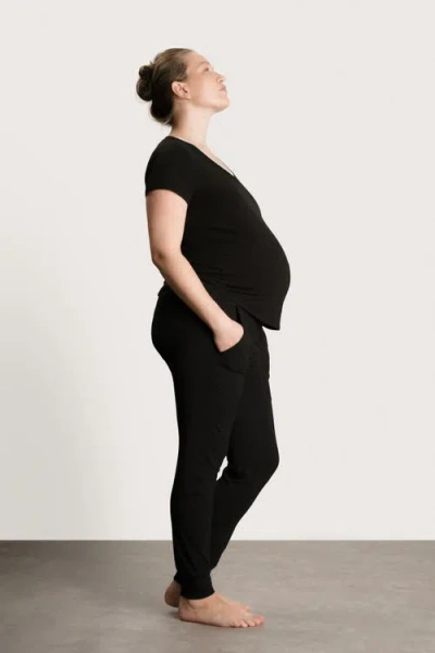 Nom Maternity The Maternity & Nursing Tee In Black
