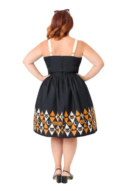 Unique Vintage Plus Size Rachel Swing Dress In Multi