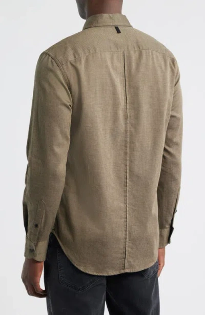Rag & Bone Tomlin Dobby Stretch Button-up Shirt In Brown