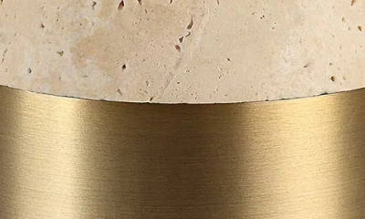 Renwil Amadora Travertine Table Lamp In Gold