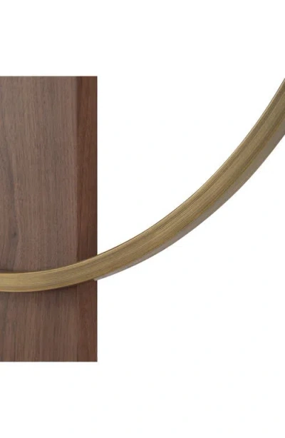 Renwil Avigail Brushed Iron Wall Clock In Brown