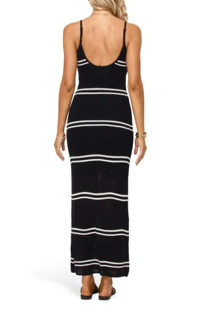 L*space Lspace Heart To Heart Cotton Knit Cover-up Maxi Dress In Black