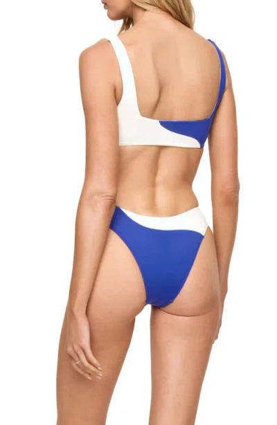 L*space Rami Colorblocked Bikini Bottom In Blue
