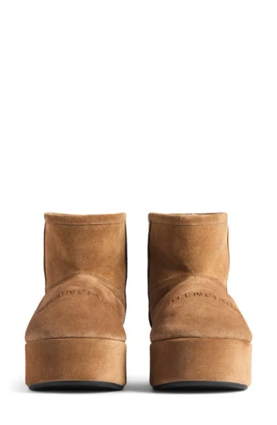 Balenciaga Alaska Platform Bootie In Brown