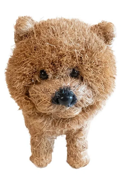 Likha Chow Chow Handwoven Ornament In Brown