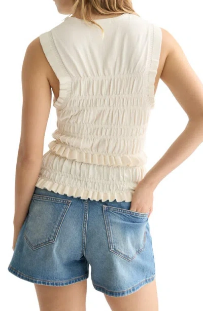 Scotch & Soda Smocked Tank Top In White