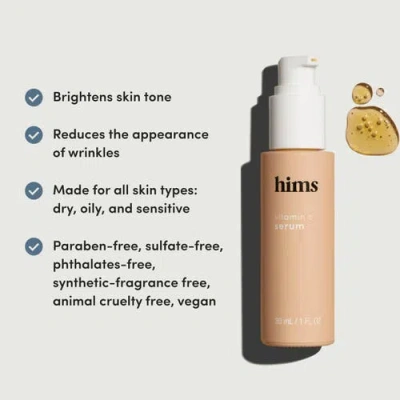 Hims & Hers Vitamin C Serum Brightening, Balancing, Lightweight Facial Treatment In Nude