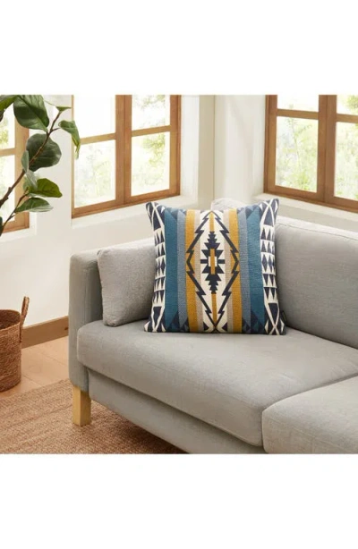 Pendleton Trapper Peak Square Accent Pillow In Blue