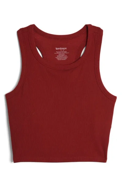 Tomboyx Rib Longline Sports Bra In Brown