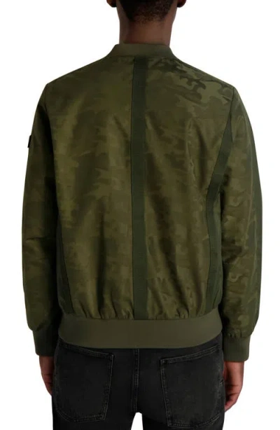 Karl Lagerfeld Camo Bomber Jacket In Green