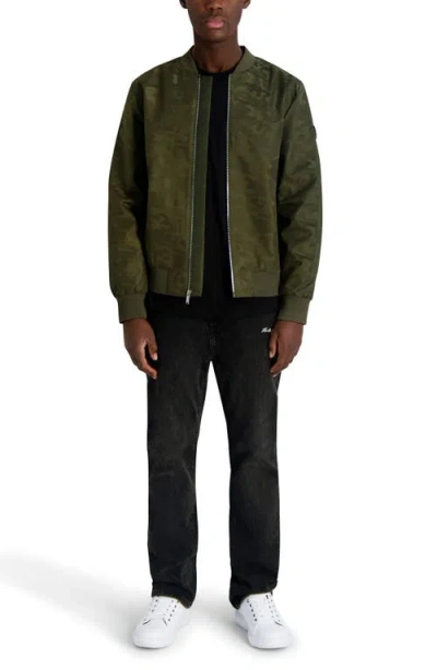 Karl Lagerfeld Camo Bomber Jacket In Green