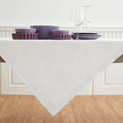 Solino Home Linen Table Throw In White