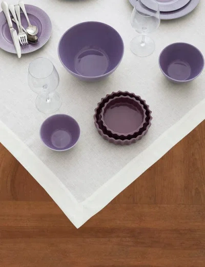 Solino Home Linen Table Throw In White